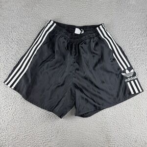 Adidas Black Athletic Shorts 3 Stripe Size Medium
